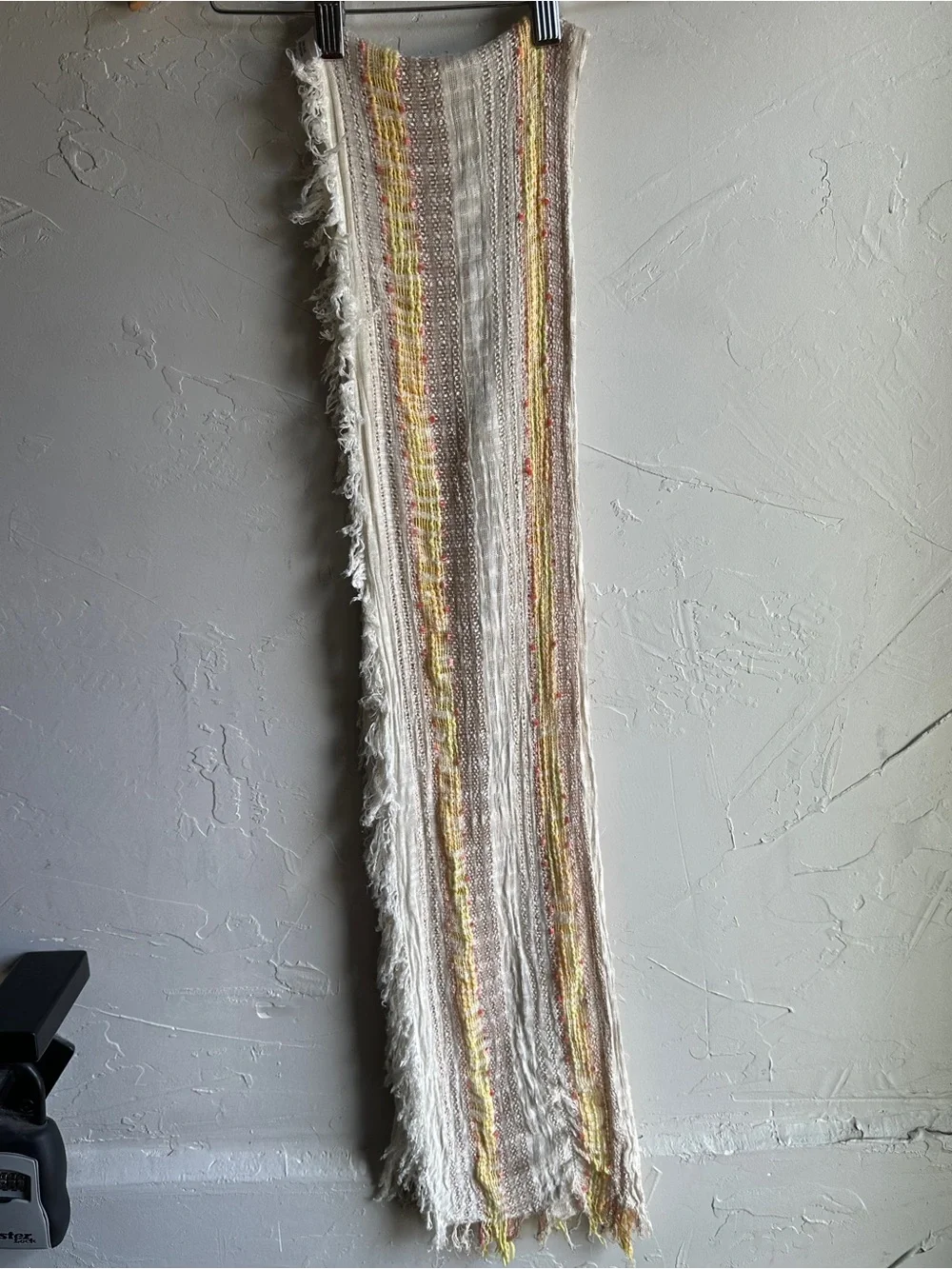 Boho Fringe Textured Woven Scarf Festival Cottagecore Earthy Layering Wrap‎ 8x70
